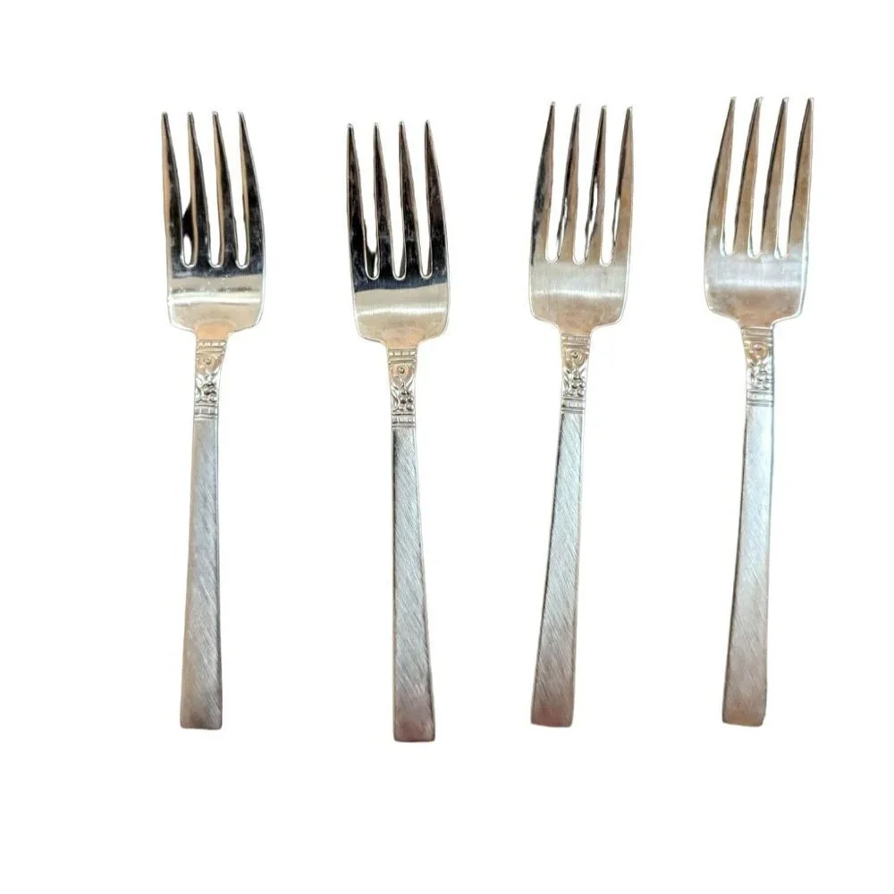 Oneida Northland (Stainless, WM Dalton‎ glassy finish salad fork 6 1/2 in set